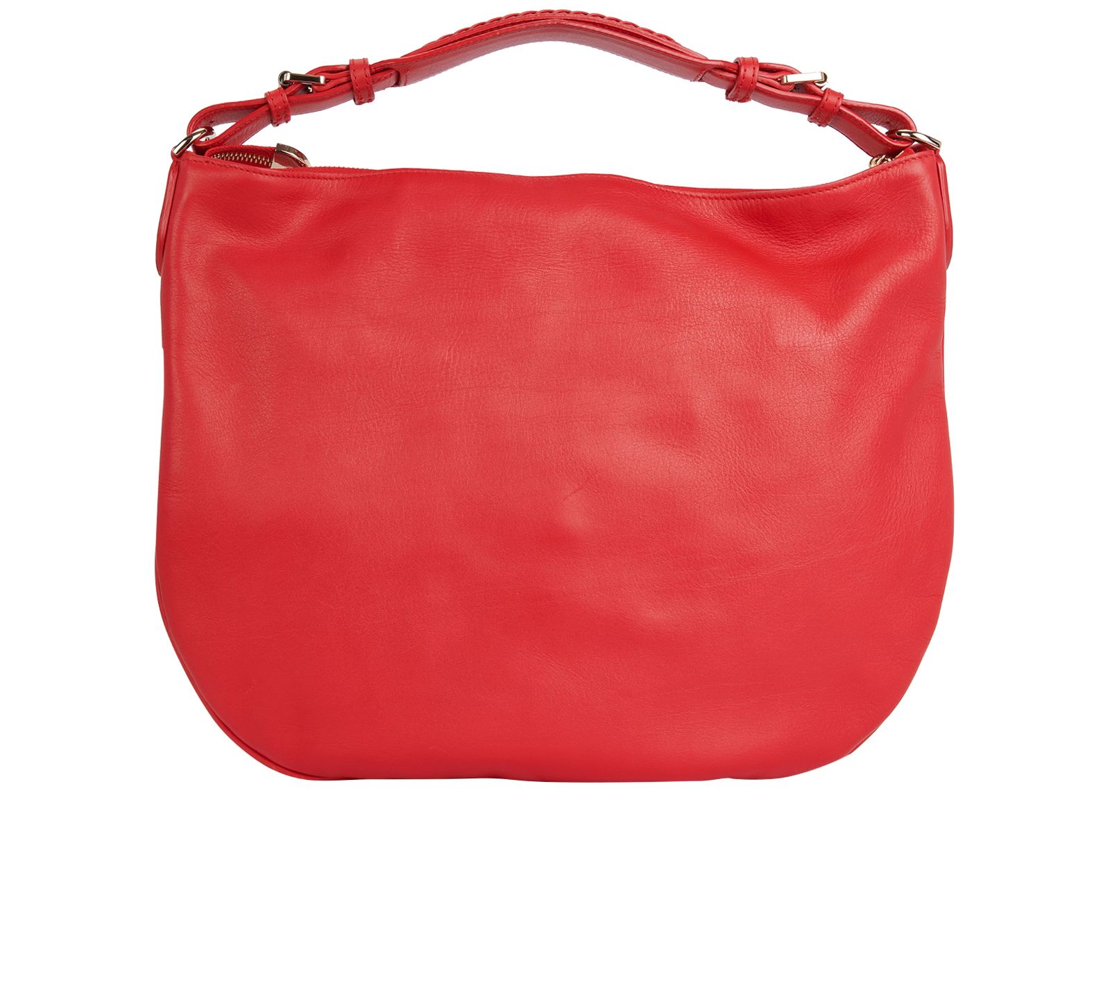 Hobo Bag, &pound;250, Handbags, Red, Leather, Back view